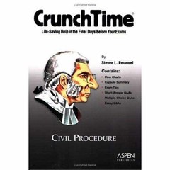 CrunchTime: Civil Procedure – Paperback, by Emanuel Steven L. – Very Good