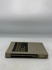 Criminal Interrogation and Confessions Inbau Reid Buckley 1986 Third Edition Law