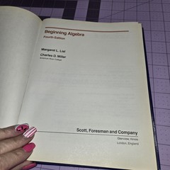 Beginning Algebra 4th Edition Lial & Miller Hardcover 1984 Scott Foresman…