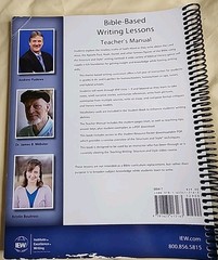 IEW Bible based Writing Lessons Teachers Manual Pudewa, Webster & Boutross (T161