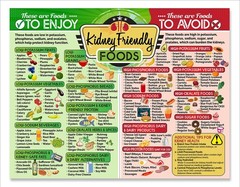 Kidney-Friendly Foods 8.5×11 Magnet –Renal Diet Chart Nutrition Guide for Fridge
