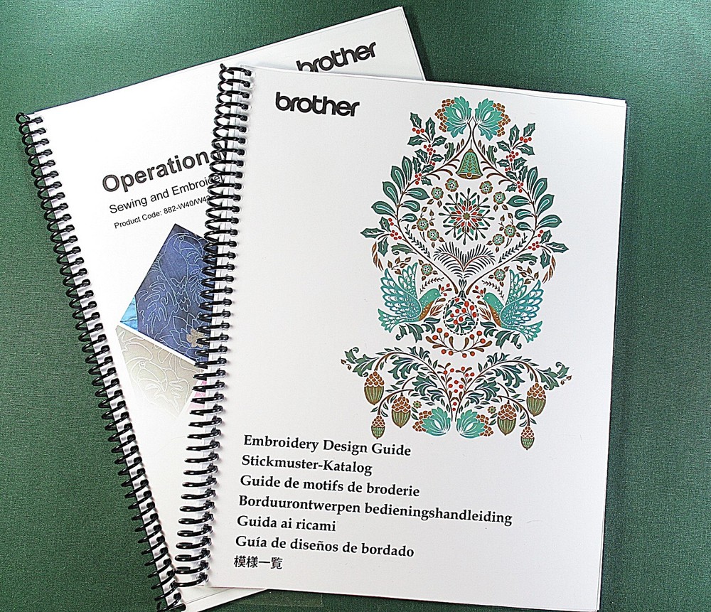 Brother Aveneer EV-1 Embroidery Design Guide / Operation Manual Set – Full Color