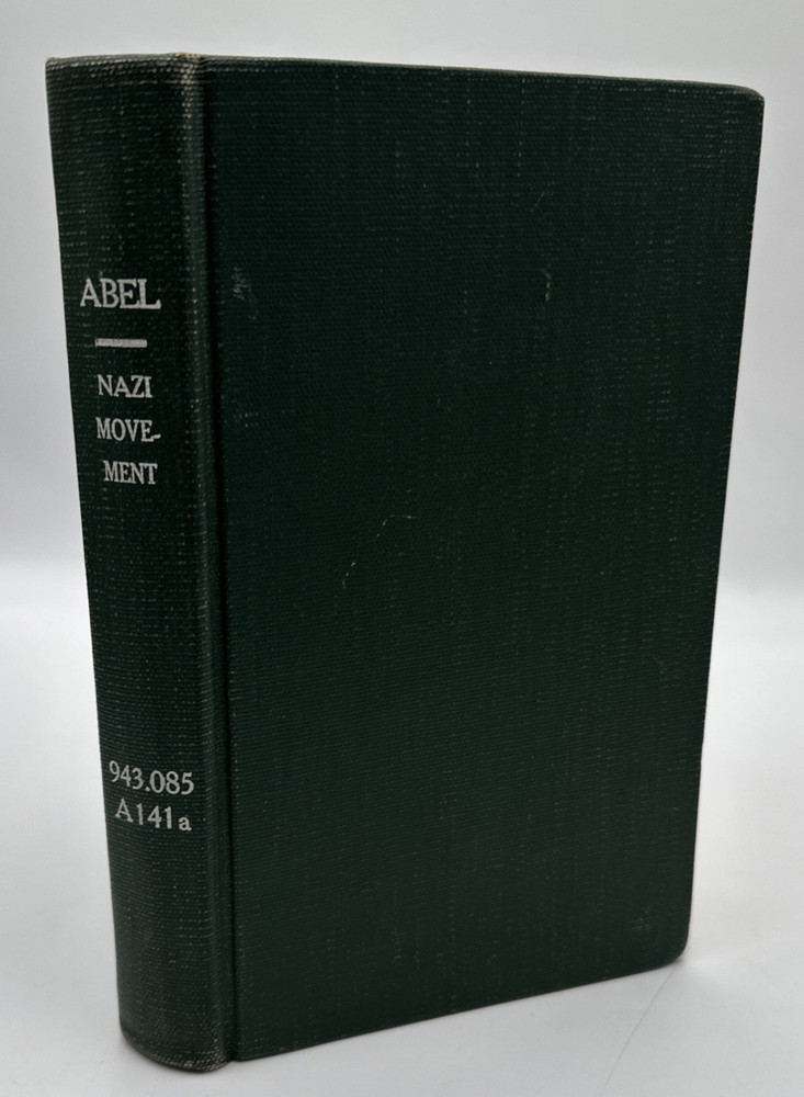 The Nazi Movement Theodore Abel 1965 1st Printing Hardcover Ex-Library