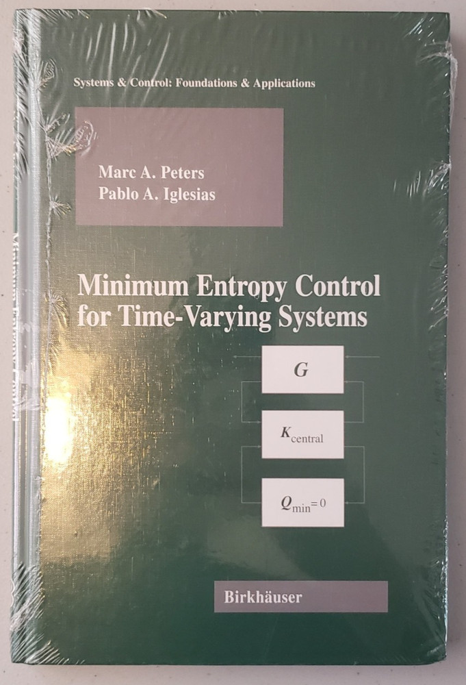 Minimum Entropy Control for Timy-Varying Systems RARE Birkhauser 1st Ed. NEW