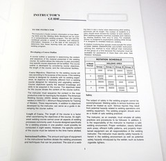Vintage 1994 Welding Skills Workbook, Instructor Guide Quiz Answers Only, 28 pgs