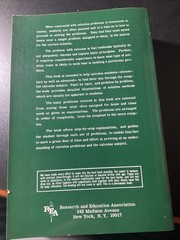 The Calculus Problem Solver (REA) Over 1000 Pages! (Ships Immediately!)/ B2480