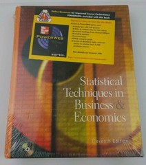 NEW Statistical Techniques In Business & Economics Eleventh Edition w/ CD-ROM