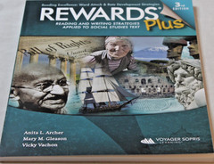 Voyager Sopris Rewards Plus Reading & Writing Applied to Social Studies Text New