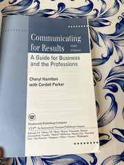 Communicating For Results, Fifth Edition, Cheryl Hamilton, Textbook, Paperback