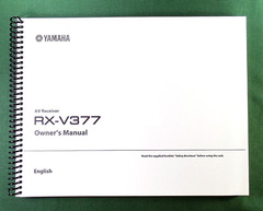 Yamaha RX-V377 Instruction Manual: Full Color 86 Pages & Protective Covers!