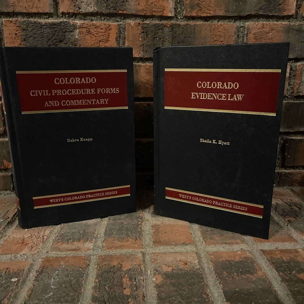West’s Colorado Practice Series Lot of 2 – Evidence Law & Civil Procedure Forms
