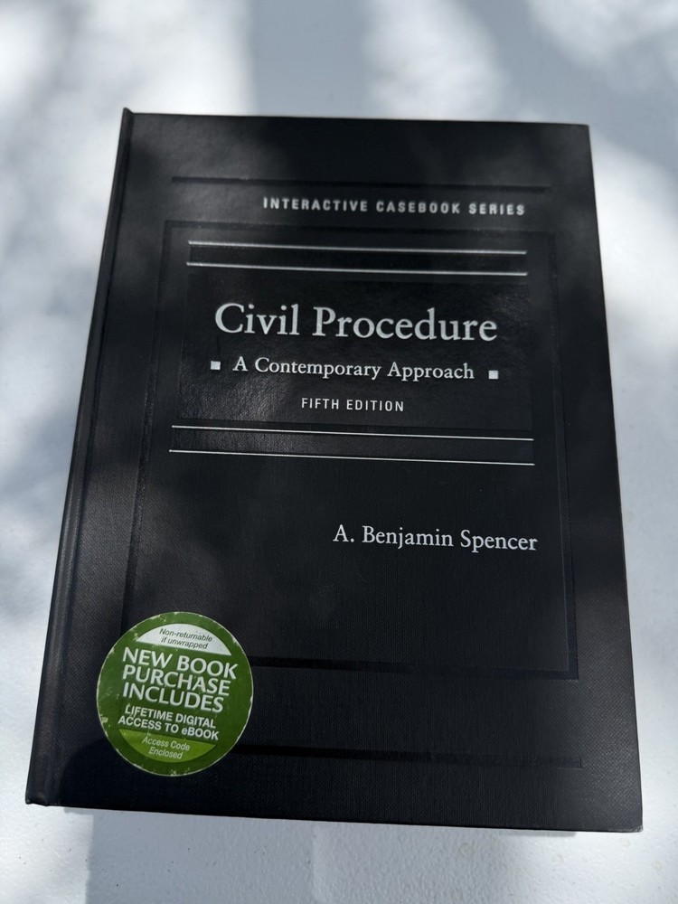 West Academic Civil Procedure: A Contemporary Approach 5th Ed Spencer HC 2018