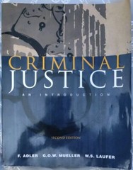 Criminal Justice: An Introduction- Second Edition by F. Adler… Great Condition