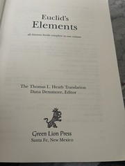 Euclid’s Elements by Euclides (2002, Trade Paperback)