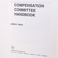 COMPENSATION COMMITTEE HANDBOOK By James F. Reda Paperback Book Like New Copy
