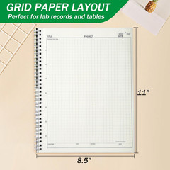 Carbonless Lab Notebook – 50 Carbonless Sets(8.5” X 11”), Carbon Copy Science