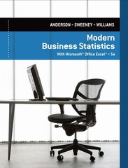 Modern Business Statistics with MicrosoftExcel – hardcover Anderson, David|S…