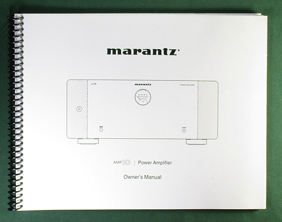 Marantz Amp 10 Instruction Manual: 38 Pages & Protective Covers!