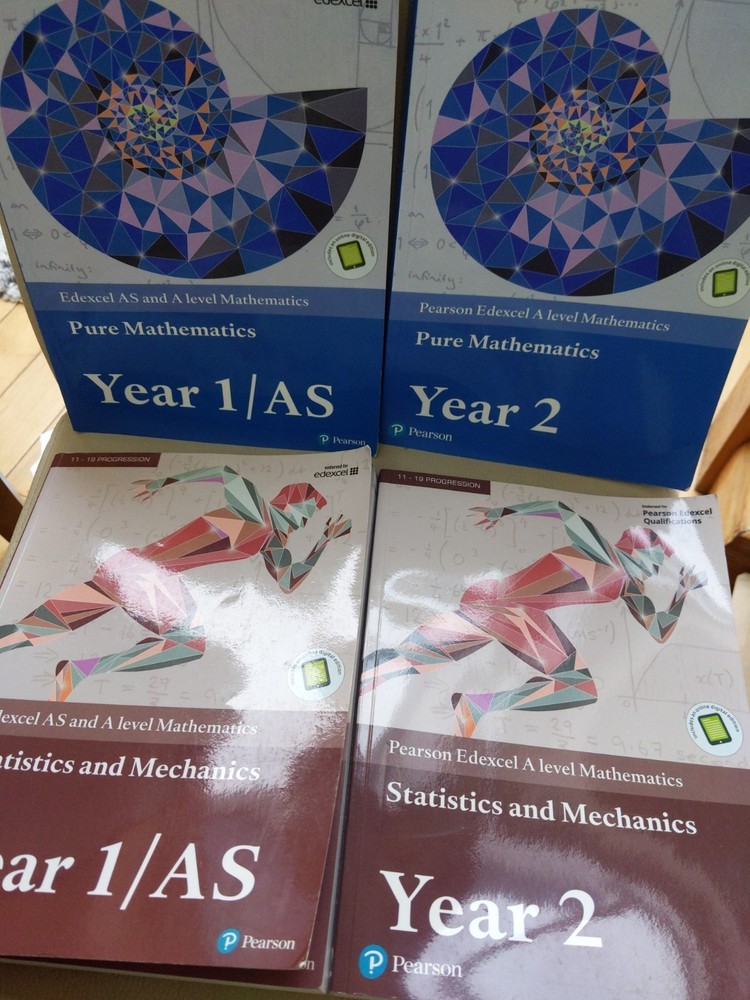 Pearson Edexcel A Level 4 Books: Year 1&2 Pure Maths, Statistics & Mechanics