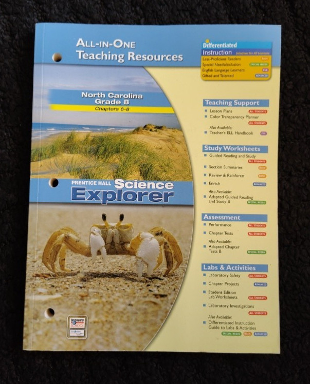 Prentice Hall Science Explorer N. Carolina Grade 8 All-in-one Teaching Resources