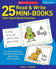 25 Read and Write Mini-Books That Teach Word Families – paperback Sanders, N…