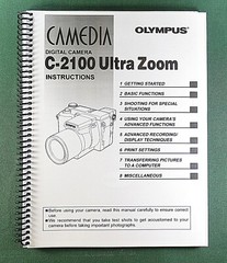 Olympus C-2100 Ultra Zoom Instruction Manual: 212 Pages and Protective Covers!