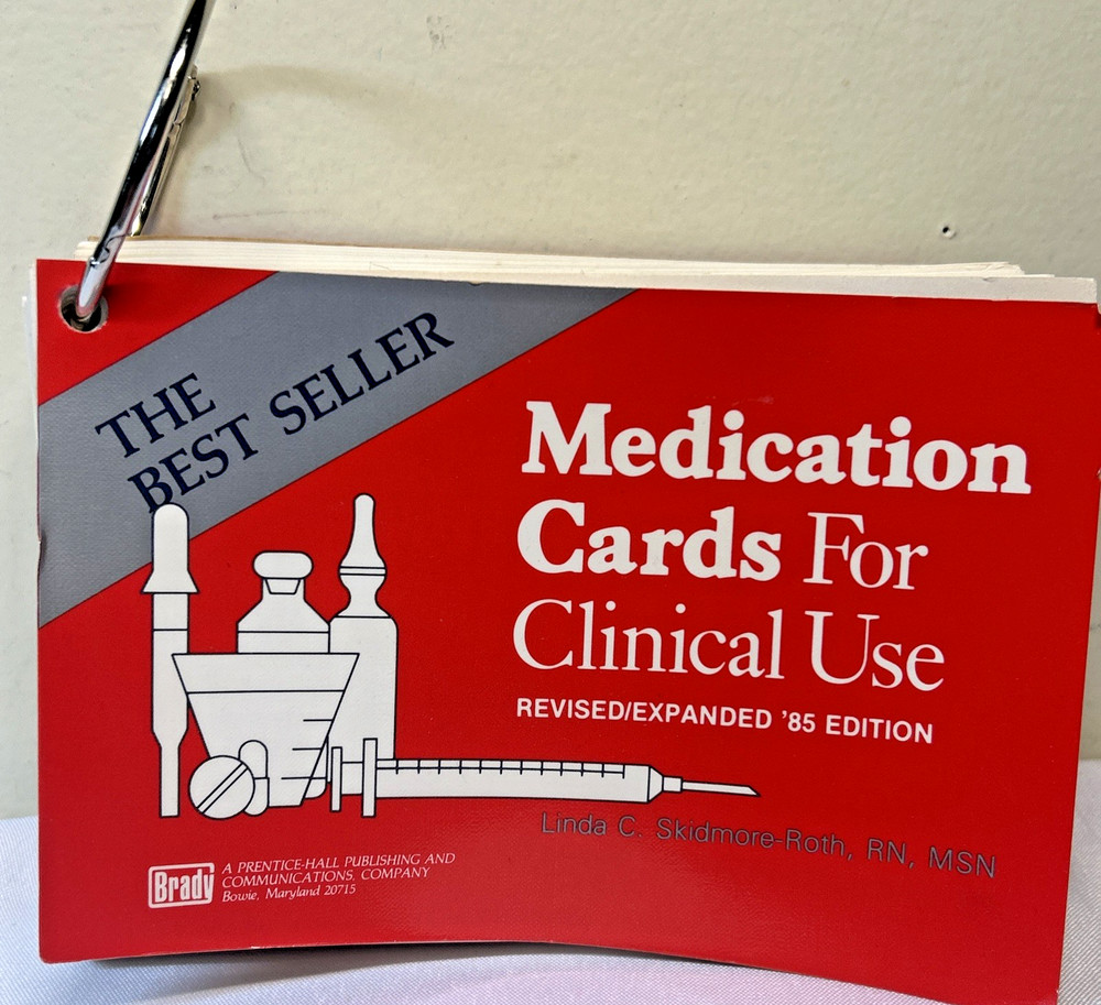 Medication Cards For Clinical Use Revised 1985 Edition Best Seller Expanded Edit