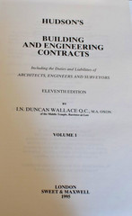 Hudson’s Building Engineering Contracts 11th Edition 2 Vol Set Wallace 1995 HB