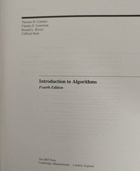 Introduction to Algorithms, 4TH ED, Rivest, Cormen,Stein,Leiser..IMPORT FEE PAID