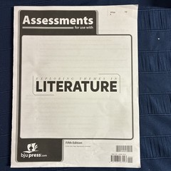 BJU Press Grade 7 Exploring Themes in Literature Assessments Student Tests