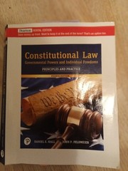Constitutional Law: Governmental Powers and Individual Freedoms, 4th ed.