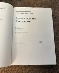“Legislation & Regulation” John F. Manning Matthew C. Stephenson Hardcover