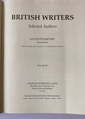 British Writers: Selected Authors Large 3 Volume Set 1997 Ex Libre