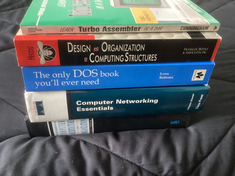 Mathematics lot of 5 Books, Computer Networking, DOS, Turbo Assembler