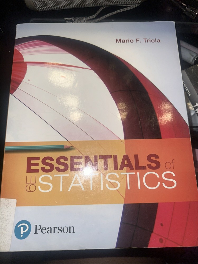 Essentials of Statistics by Mario Triola (2018, Trade Paperback)