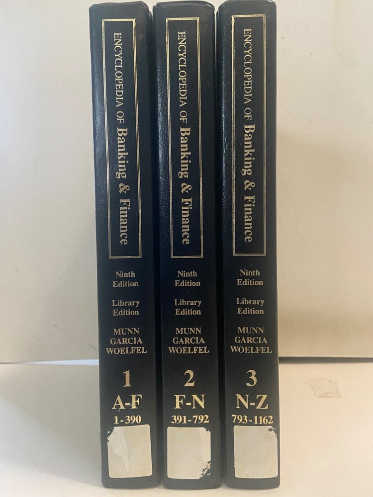 Encyclopedia of Banking & Finance 1993 Library Edition 3 Volume SET (Ex-Library)