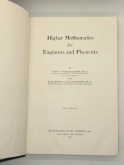 Higher Mathematics for Engineers and Physicists Sokolnikoff 2nd Ed 1941 HC