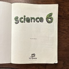 BJU Press Science 6 Textbook 4th Edition Paperback 2013 Bob Jones