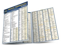 Medical Terminology The Basics Tri-Fold Laminated Reference Study Guide NEW