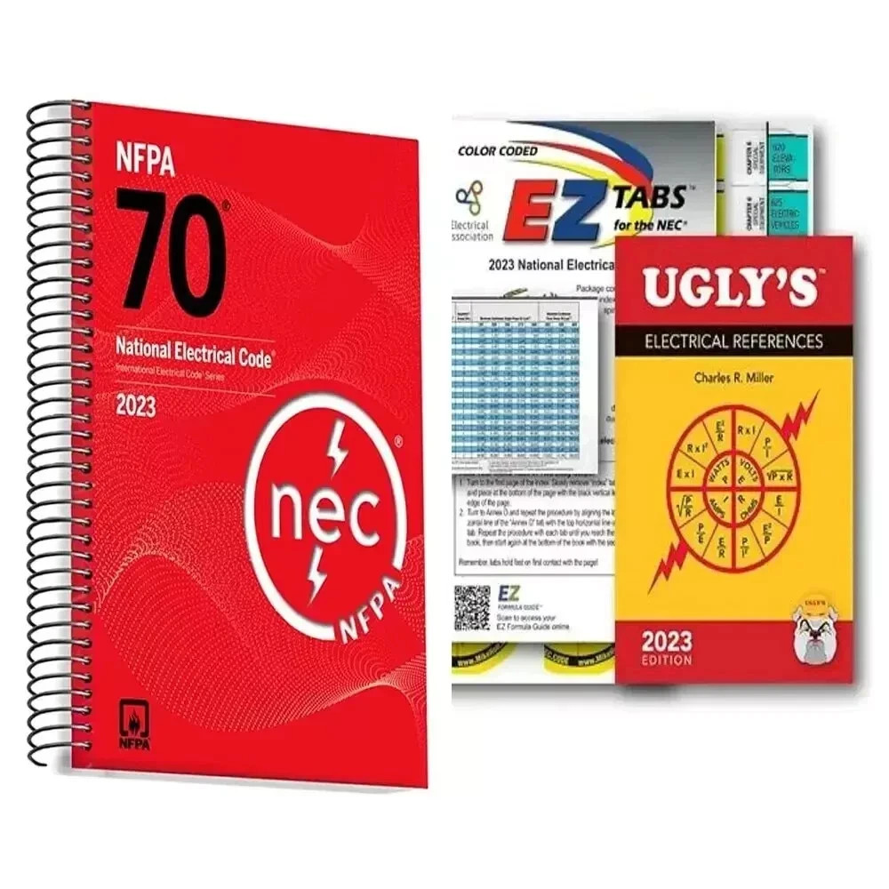NFPA 70 2023 NEC Code Book + Ugly’s Electrical Ref Spiral + EZ TAB USA STOCK FS