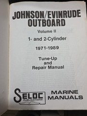 SELOC Outboards Repair Manual 1 & 2 Cyl Johnson-Evinrude 1.25hp-60hp ’71-’89