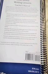 IEW Bible based Writing Lessons Teachers Manual Pudewa, Webster & Boutross (T161