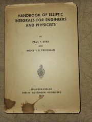 Handbook of Elliptic Integrals for Engineers and Physicist – 1954 Hardcover