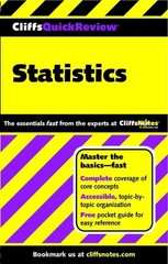 Statistics (Cliffs Quick Review S.), Adams, Scott