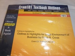 Cram101 Textbook Outline Study Guide ‘Legal Environment of Business’ Frank Cross