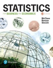Statistics for Business and Economics by P. George Benson, James McClave and…