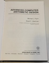 ADVANCED COMPUTER ARITHMETIC DESIGN (Flynn/Oberman) 2001 Wiley HC Engineers BOOK