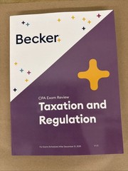 2025 Becker CPA Exam Review Taxation Regulation V 1.3 Study Book Refer NEW/OTHER