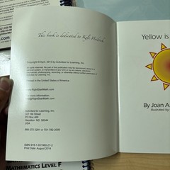 RightStart Math Level B Lessons Worksheets Appendix Yellow is the Sun 2nd Ed. VG