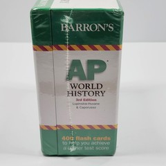 Barron’s AP World History 3rd Edition 400 Flash Cards Test Prep Study Aid NEW